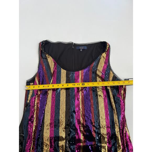 NWT Rachel Roy Sequin Striped Mini Dress Size 22W Y2K Party Cocktail Rainbow - Picture 4 of 16